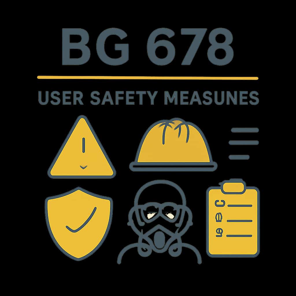A diagram visually explaining BG 678 User Safety Measures.