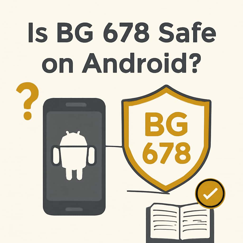 An educational diagram illustrating safety tips for BG 678 on Android.
