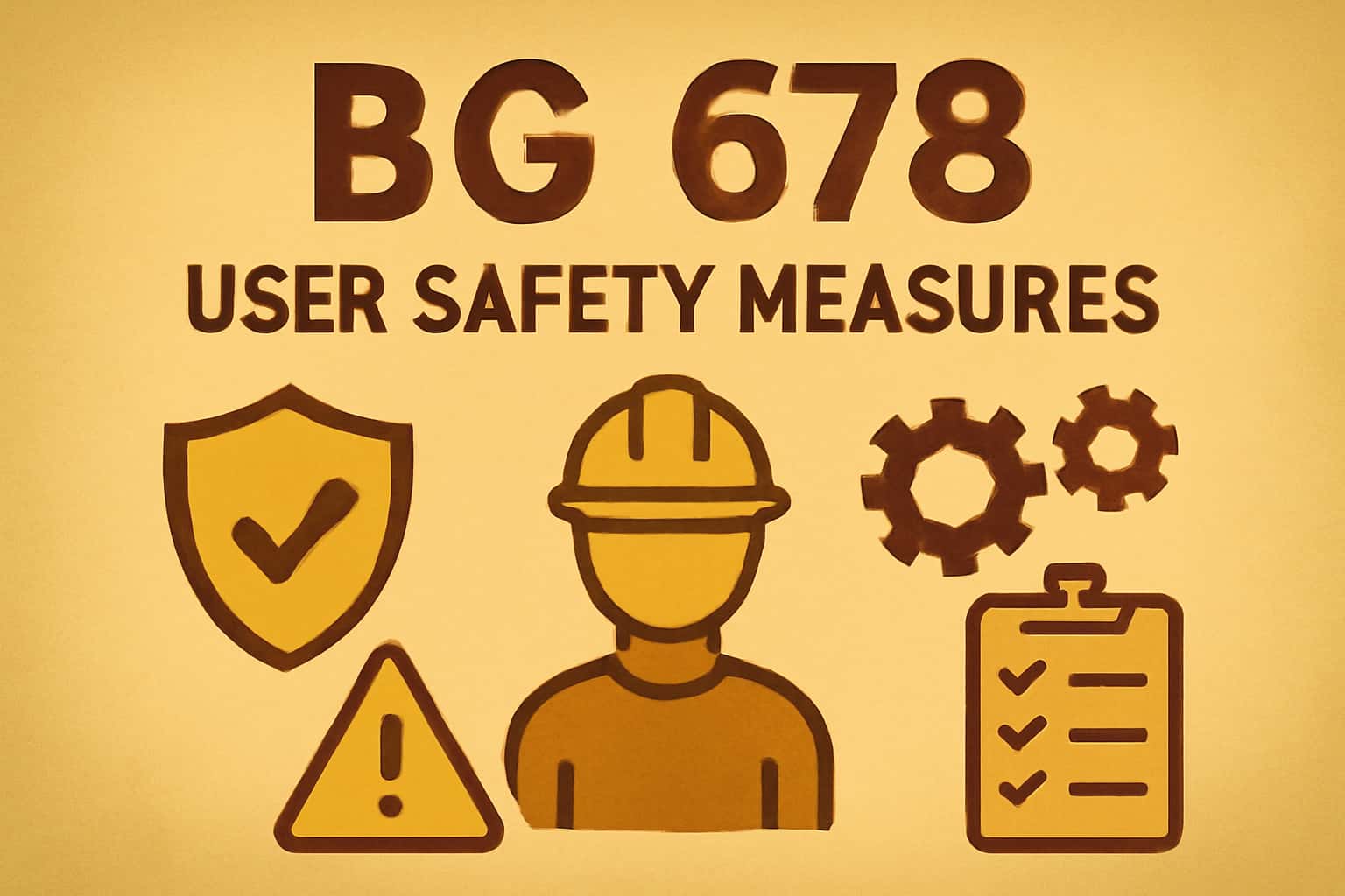 An informative graphic representing BG 678 User Safety Measures with a modern design.